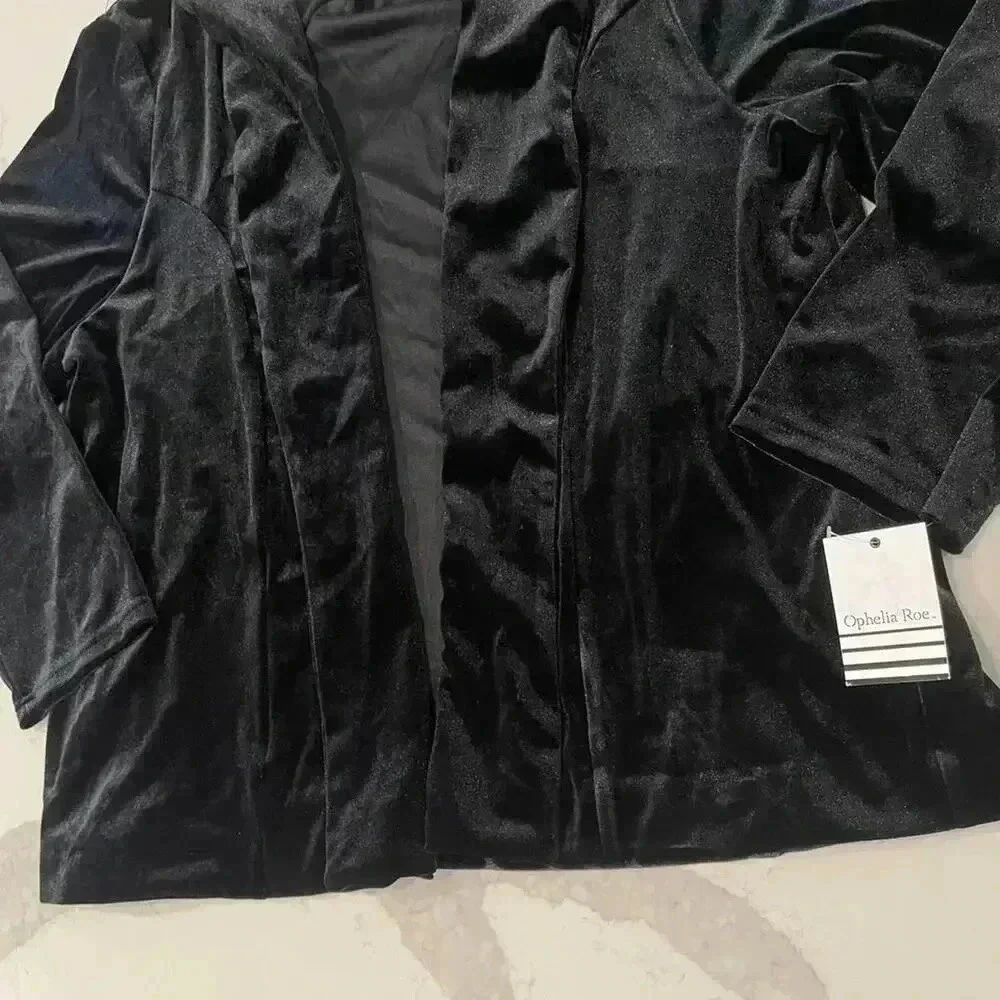 Ophelia Roe NWT Velour Blazer Women's Size 2X Holiday Party Christmas Workwear - Picture 2 of 7
